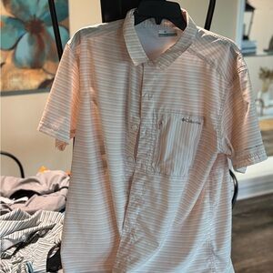 Columbia Men's Striped Shirt - Cream